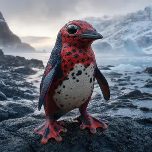 Penguin + Strawberry frog